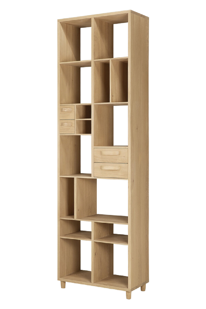 Oak Bookcase With Drawers | Ethnicraft Pirouette | Oroatrade.com