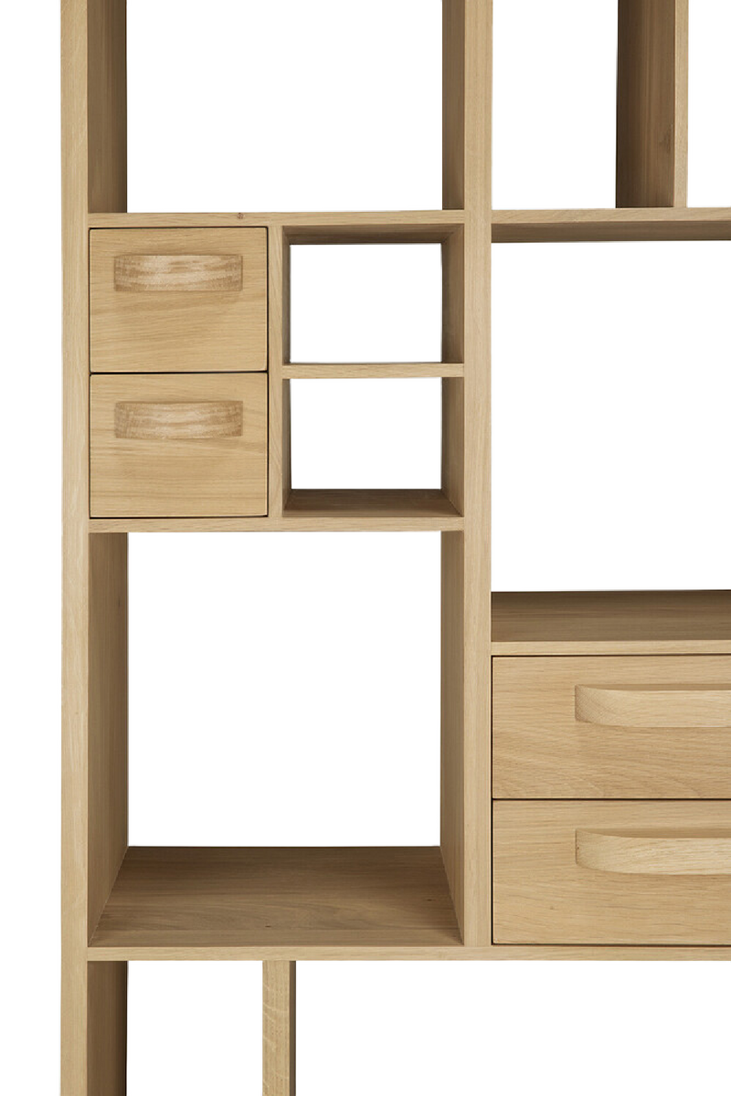 Oak Bookcase With Drawers | Ethnicraft Pirouette | Oroatrade.com