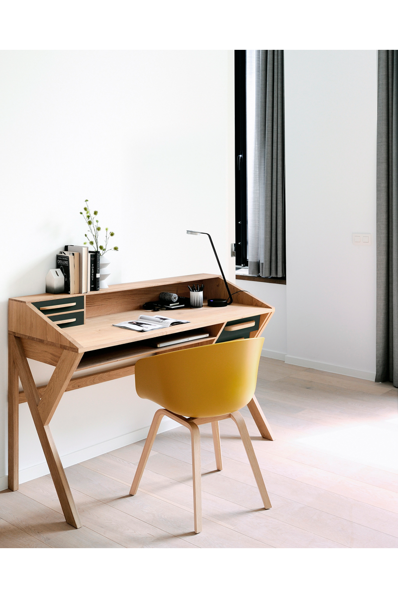 Oak Modern Office Desk | Ethnicraft Origami | Oroatrade.com