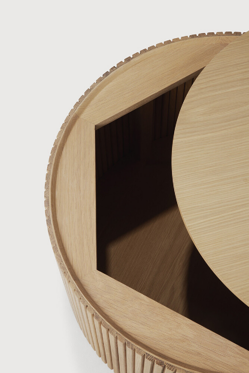 Round Storage Coffee Table | Ethnicraft Roller Max | Oroatrade.com