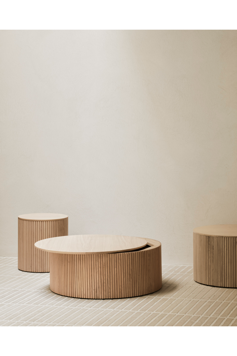 Round Storage Coffee Table | Ethnicraft Roller Max | Oroatrade.com
