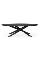Oval Black Oak Dining Table | Ethnicraft Mikado | Oroatrade.com