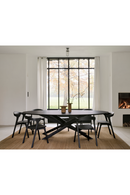 Oval Black Oak Dining Table | Ethnicraft Mikado | Oroatrade.com