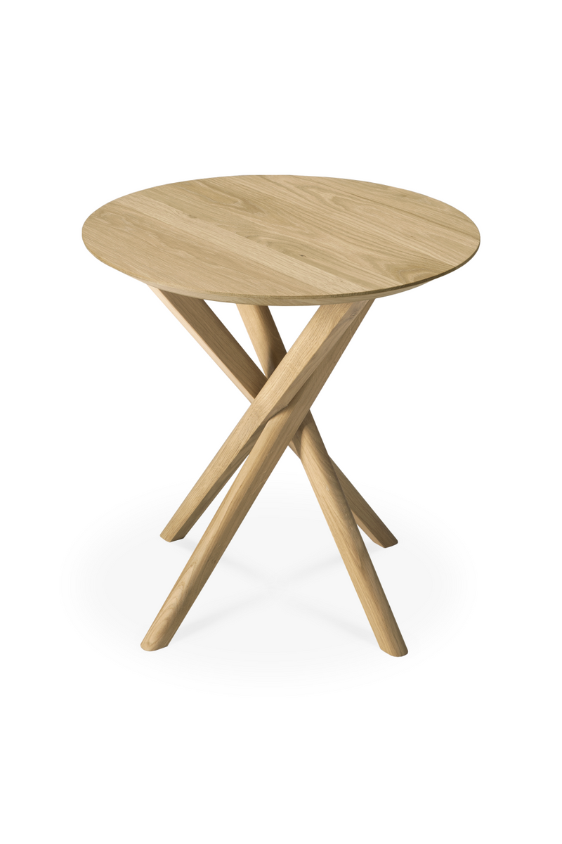 Round Cross Leg Side Table | Ethnicraft Mikado | Oroatrade.com