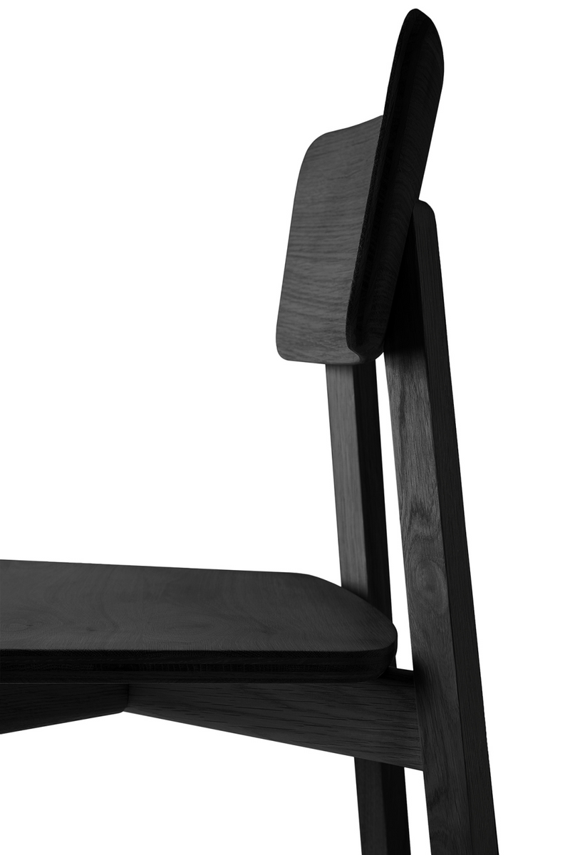 Varnished Oak Minimalist Dining Chair | Ethnicraft Casale | Oroatrade.com