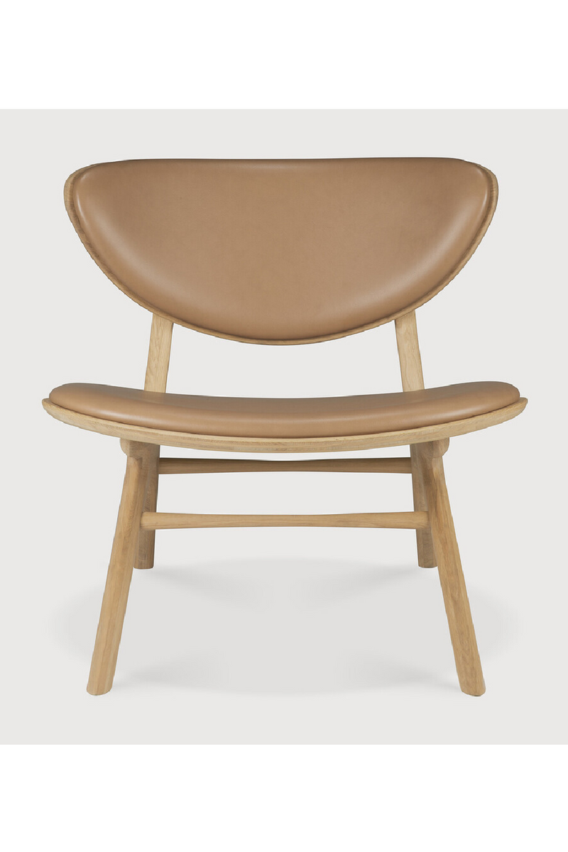Varnished Oak Leather Lounge Chair | Ethnicraft Eye | Oroatrade.com