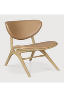 Varnished Oak Leather Lounge Chair | Ethnicraft Eye | Oroatrade.com