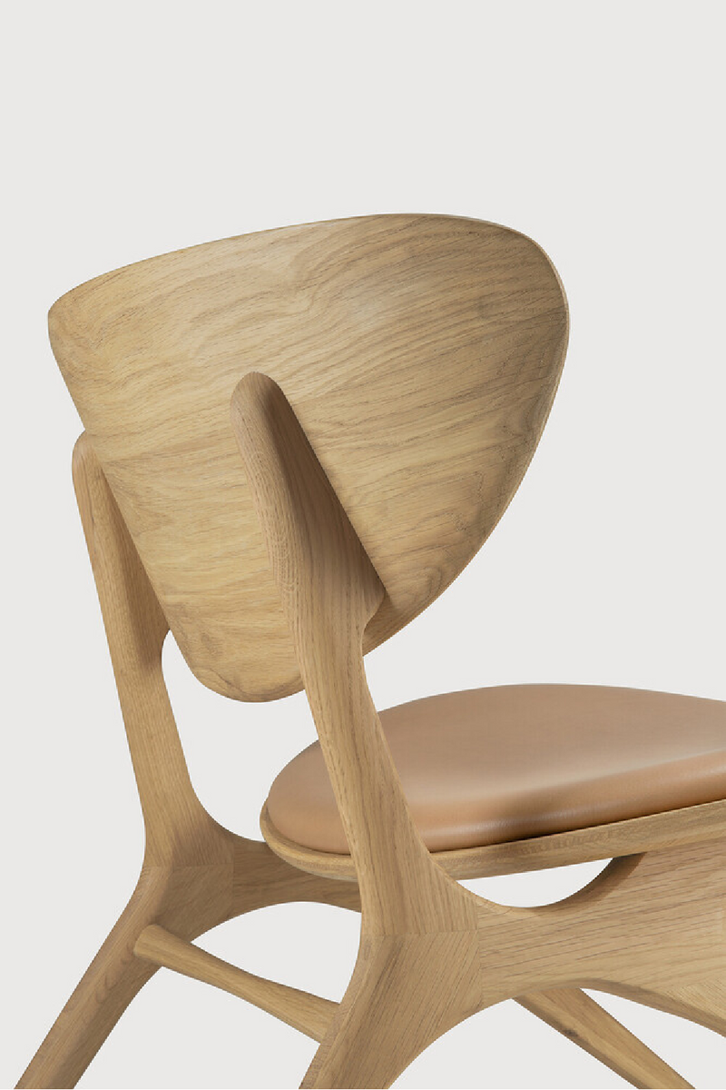 Varnished Oak Leather Lounge Chair | Ethnicraft Eye | Oroatrade.com
