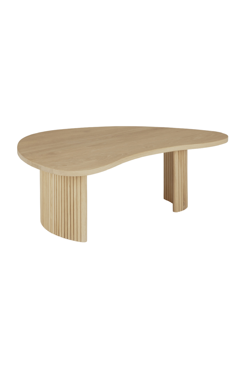 Oak Pebble-Shaped Coffee Table | Ethnicraft Boomerang | Oroatrade.com