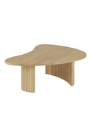 Oak Pebble-Shaped Coffee Table | Ethnicraft Boomerang | Oroatrade.com
