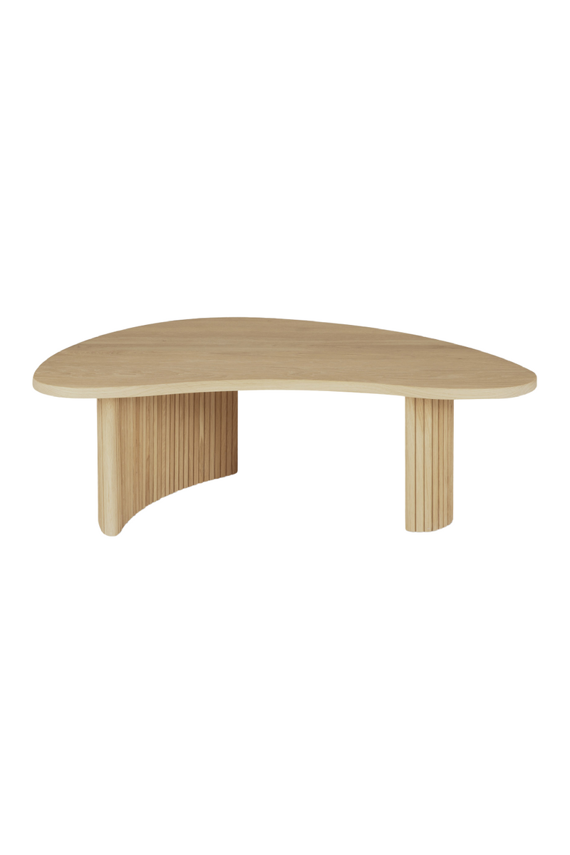 Oak Pebble-Shaped Coffee Table | Ethnicraft Boomerang | Oroatrade.com