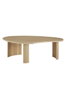 Oak Pebble-Shaped Coffee Table | Ethnicraft Boomerang | Oroatrade.com