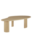 Oak Pebble-Shaped Coffee Table | Ethnicraft Boomerang | Oroatrade.com