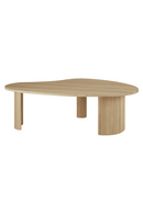 Oak Pebble-Shaped Coffee Table | Ethnicraft Boomerang | Oroatrade.com
