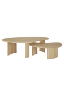 Oak Pebble-Shaped Coffee Table | Ethnicraft Boomerang | Oroatrade.com