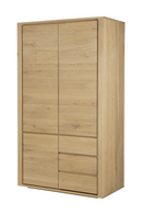 3-Door Oak Wood Wardrobe Cabinet | Ethnicraft Shadow | OROA TRADE