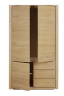 3-Door Oak Wood Wardrobe Cabinet | Ethnicraft Shadow | OROA TRADE