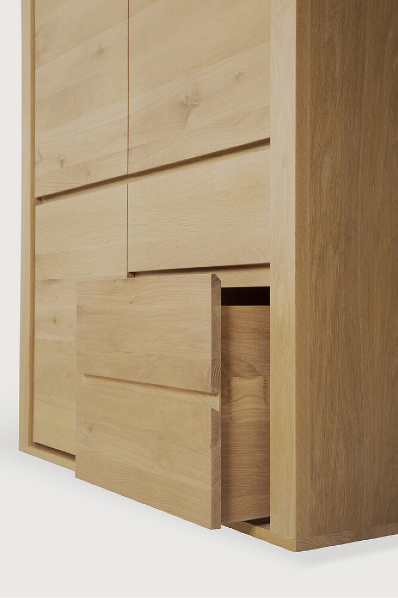3-Door Oak Wood Wardrobe Cabinet | Ethnicraft Shadow | OROA TRADE