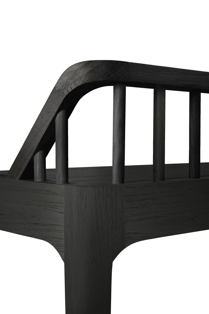 Modern Nordic Black Oak Bench | Ethnicraft Spindle | Oroatrade.com