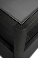 Glass Top Black Oak Nightstand | Ethnicraft Spindle | Oroatrade.com