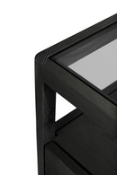Glass Top Black Oak Nightstand | Ethnicraft Spindle | Oroatrade.com