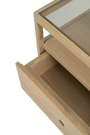 Glass Top Oak Nightstand | Ethnicraft Spindle | Oroatrade.com