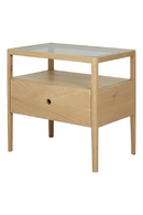Glass Top Oak Nightstand | Ethnicraft Spindle | Oroatrade.com