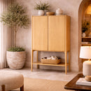 Natural Oak 2-Door Cupboard | Ethnicraft Pi | Oroatrade.com