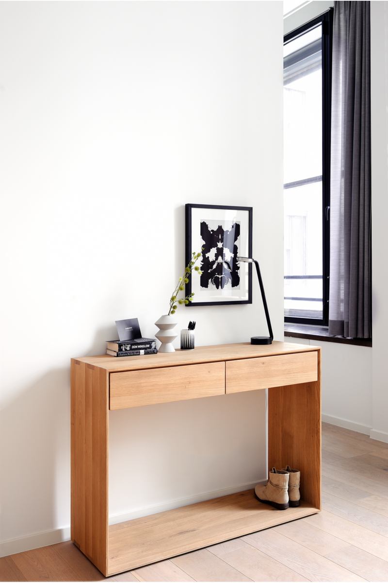 Oak 2-Drawer Console Table | Ethnicraft Nordic | Oroatrade.com