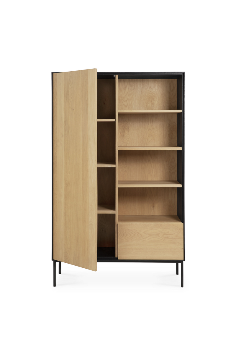 1-Door Oak Wood Cabinet | Ethnicraft Blackbird | OROA TRADE