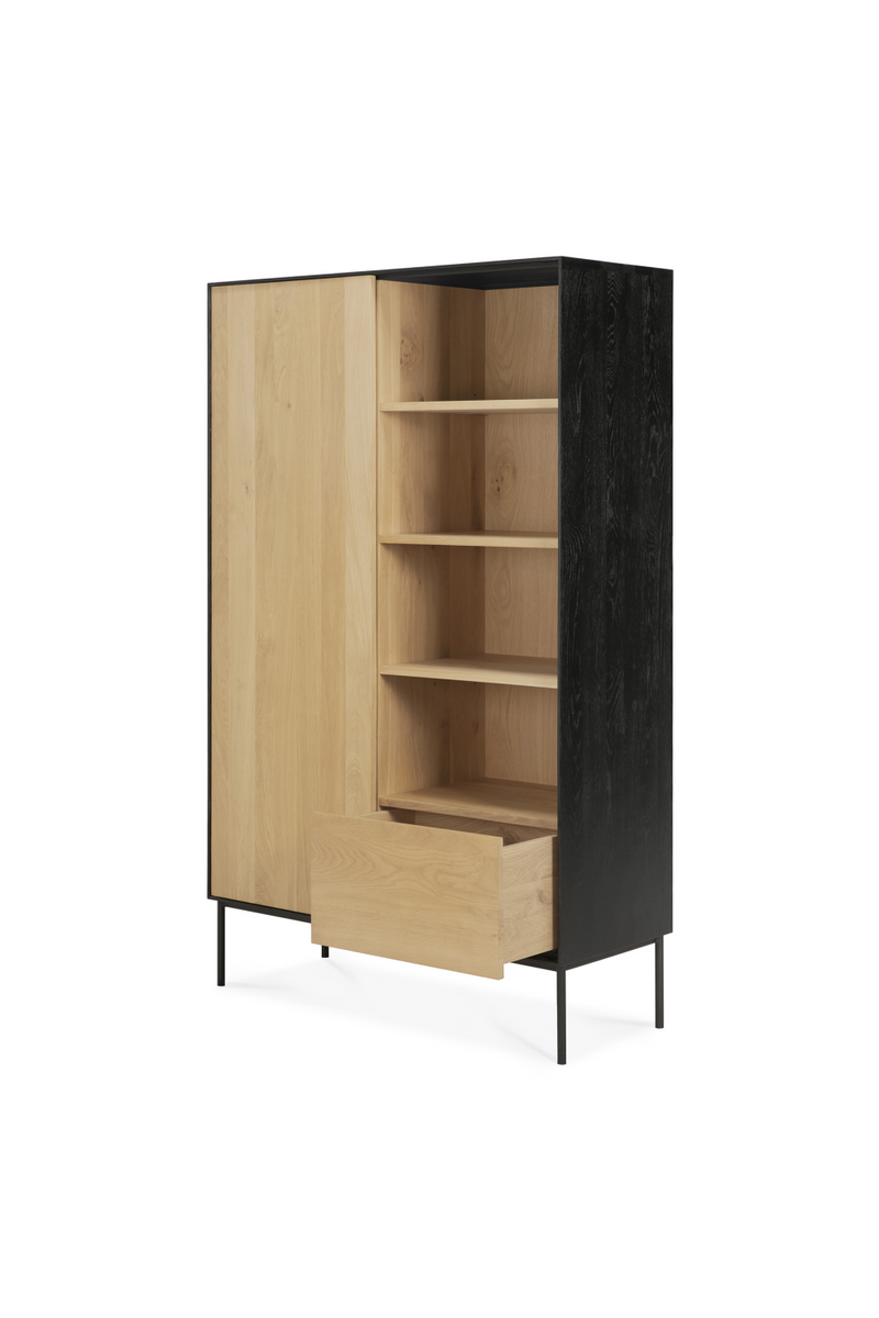 1-Door Oak Wood Cabinet | Ethnicraft Blackbird | OROA TRADE