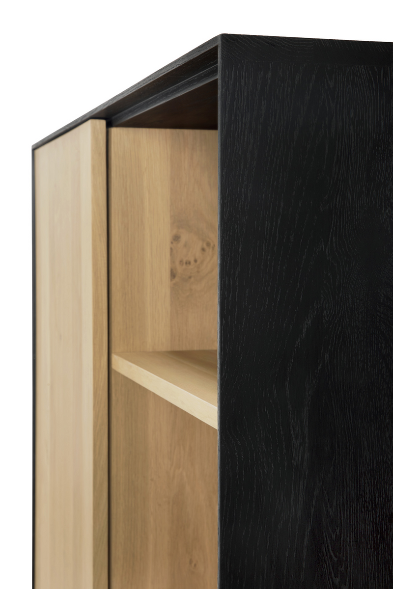 1-Door Oak Wood Cabinet | Ethnicraft Blackbird | OROA TRADE