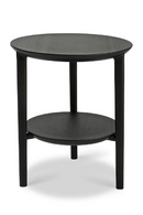 Circular Tiered Black Oak Side Table | Ethnicraft Bok ‚îÇ Oroatrade.com