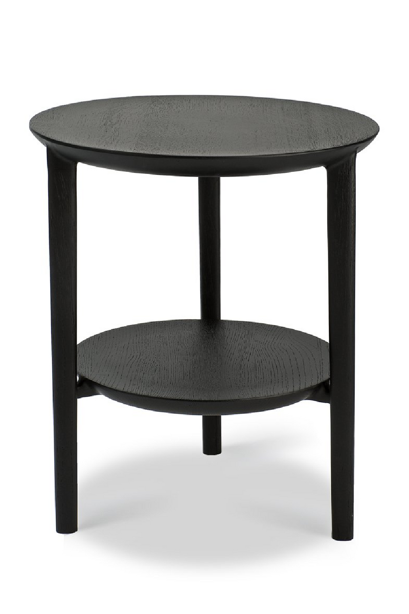 Circular Tiered Black Oak Side Table | Ethnicraft Bok │ Oroatrade.com