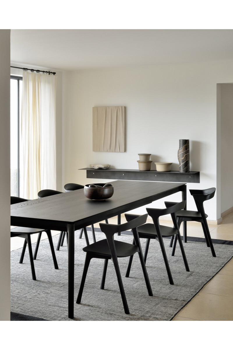 Extendable Black Oak Dining Table | Ethnicraft Bok | Oroatrade.com
