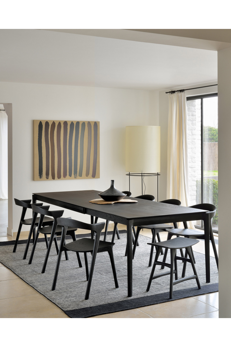 Extendable Black Oak Dining Table | Ethnicraft Bok | Oroatrade.com