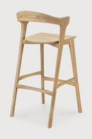 Curved Oak Bar Stool | Ethnicraft Bok | Oroatrade.com