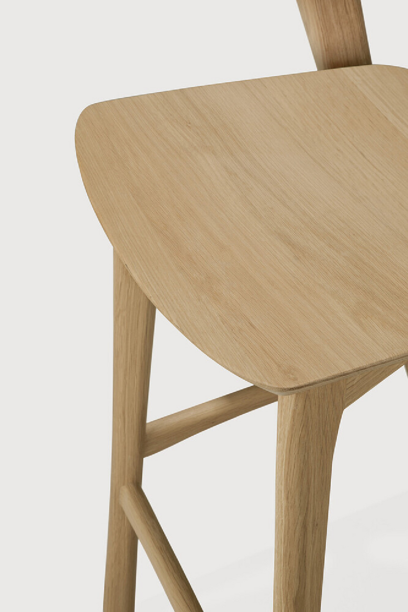 Curved Oak Bar Stool | Ethnicraft Bok | Oroatrade.com