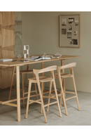 Curved Oak Bar Stool | Ethnicraft Bok | Oroatrade.com