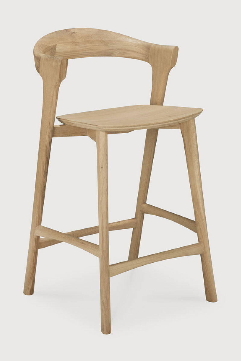 Curved Oak Counter Stool | Ethnicraft Bok | Oroatrade.com