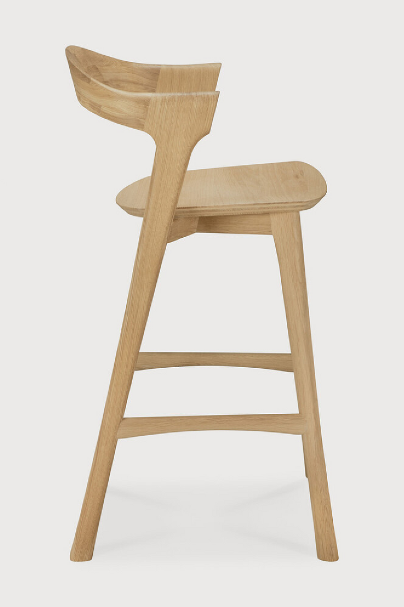 Curved Oak Counter Stool | Ethnicraft Bok | Oroatrade.com