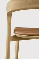 Curved Oak Bar Stool | Ethnicraft Bok | Oroatrade.com