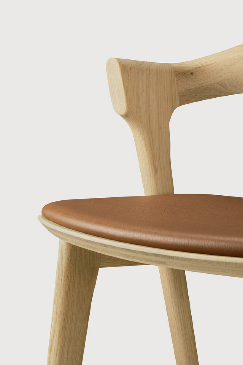 Curved Oak Bar Stool | Ethnicraft Bok | Oroatrade.com