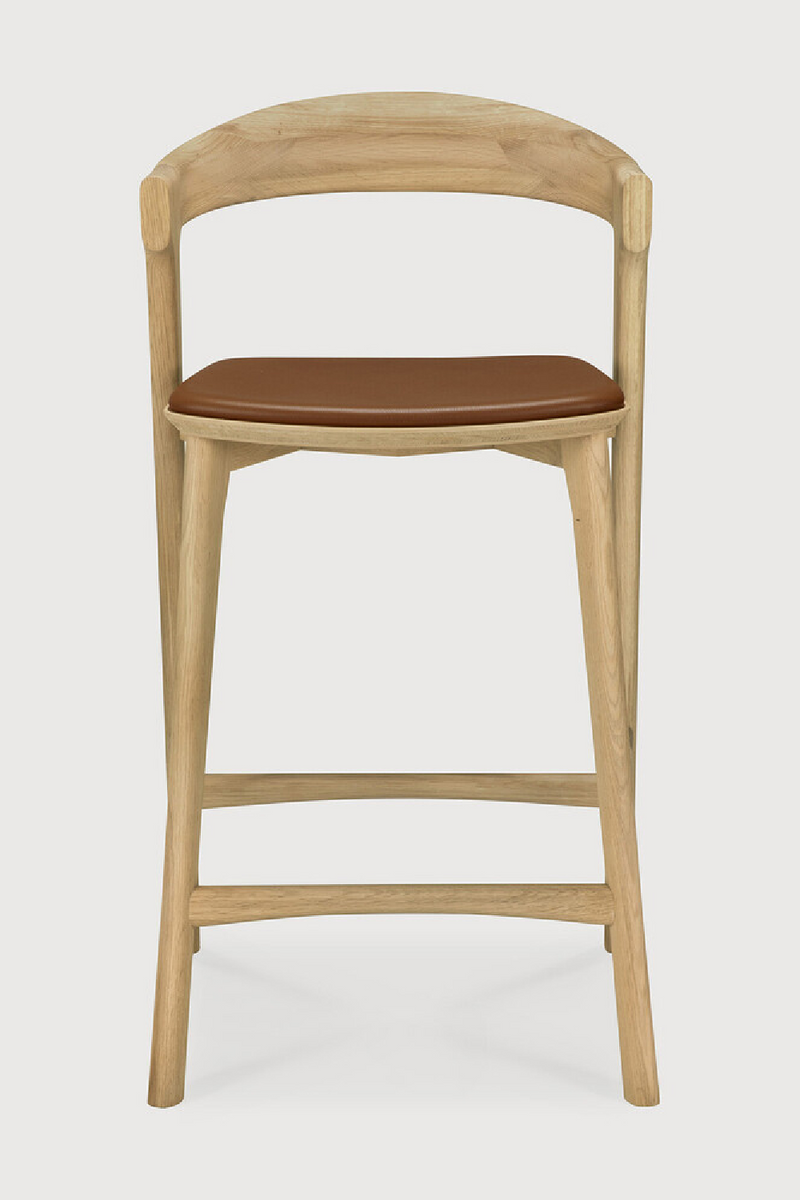 Curved Oak Counter Stool | Ethnicraft Bok | Oroatrade.com