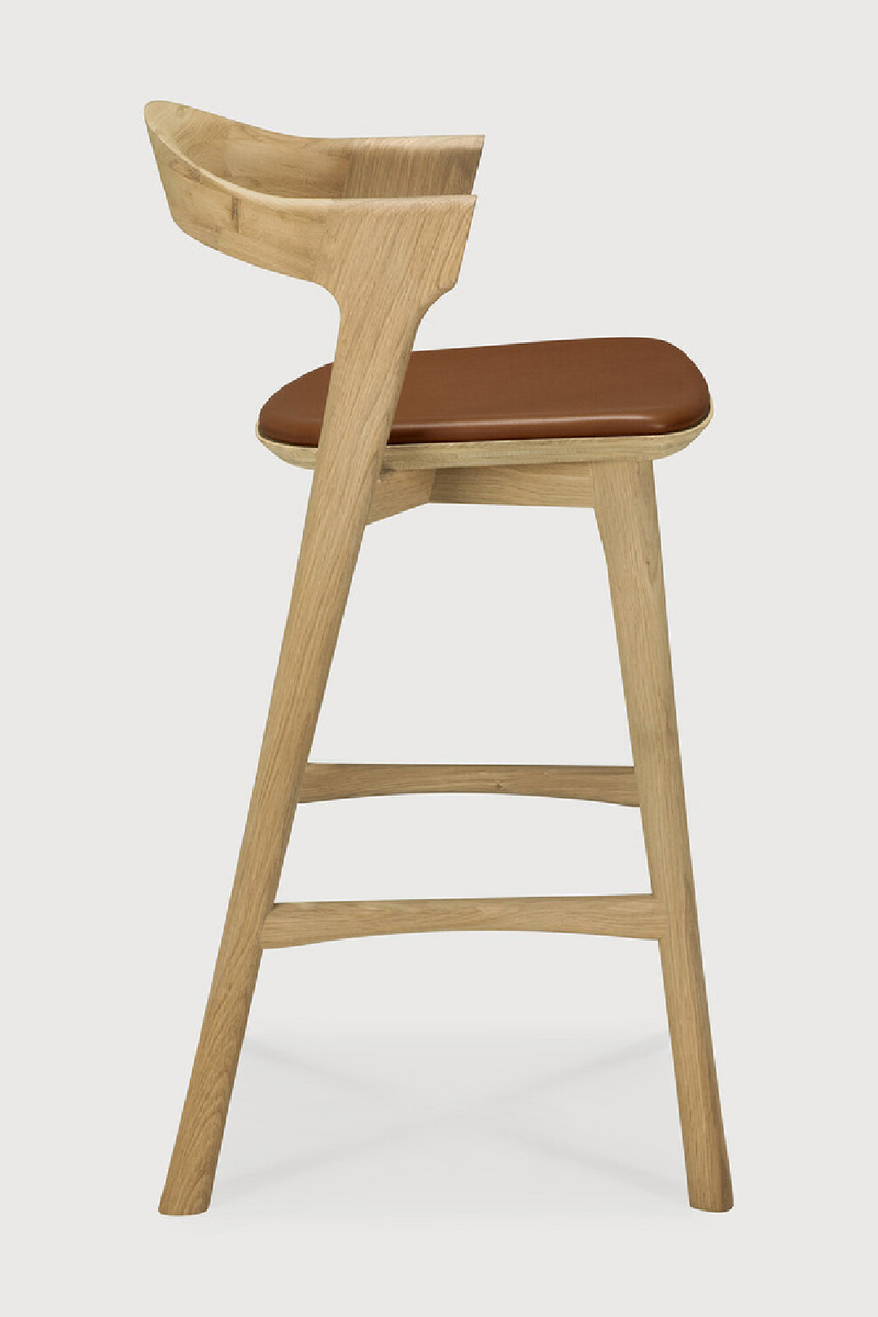 Curved Oak Counter Stool | Ethnicraft Bok | Oroatrade.com