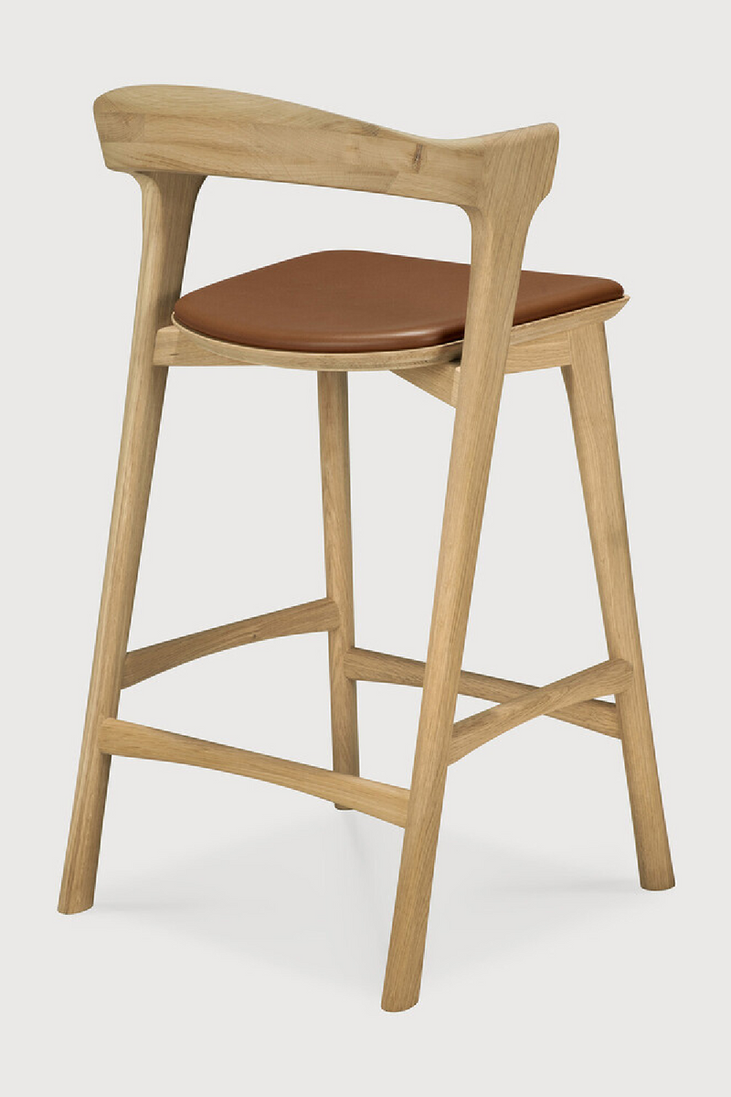 Curved Oak Counter Stool | Ethnicraft Bok | Oroatrade.com
