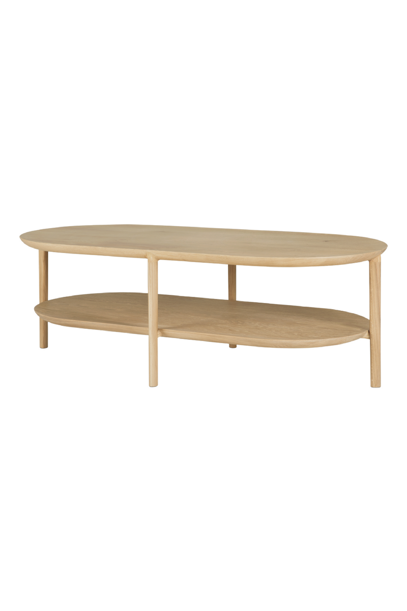 Solid Oak Oval Coffee Table | Ethnicraft Bok | Oroatrade.com