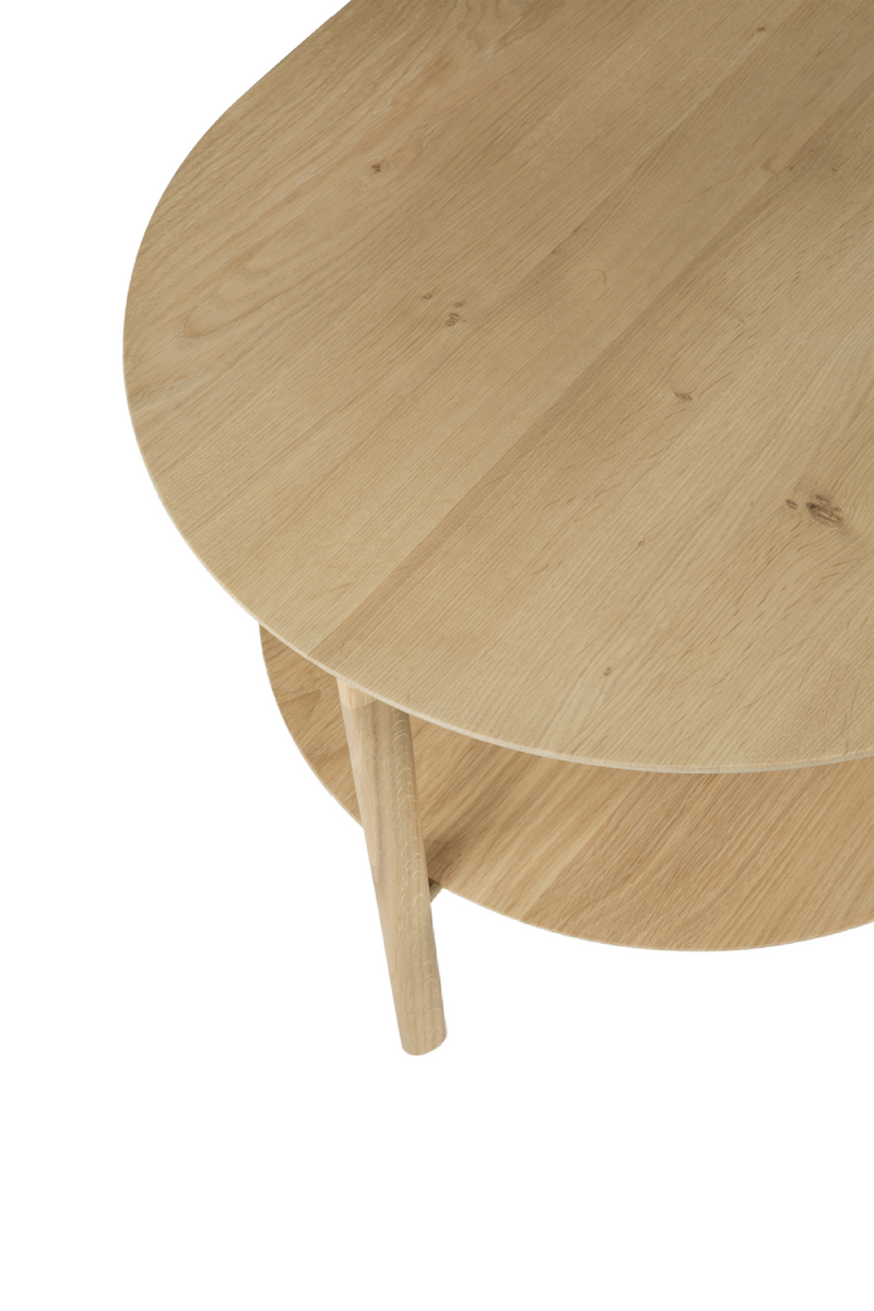 Solid Oak Oval Coffee Table | Ethnicraft Bok | Oroatrade.com