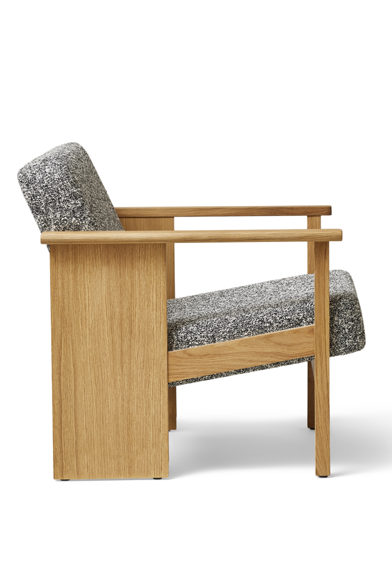 Oak Panel Gray Lounge Chair | Form & Refine Block | Oroatrade.com