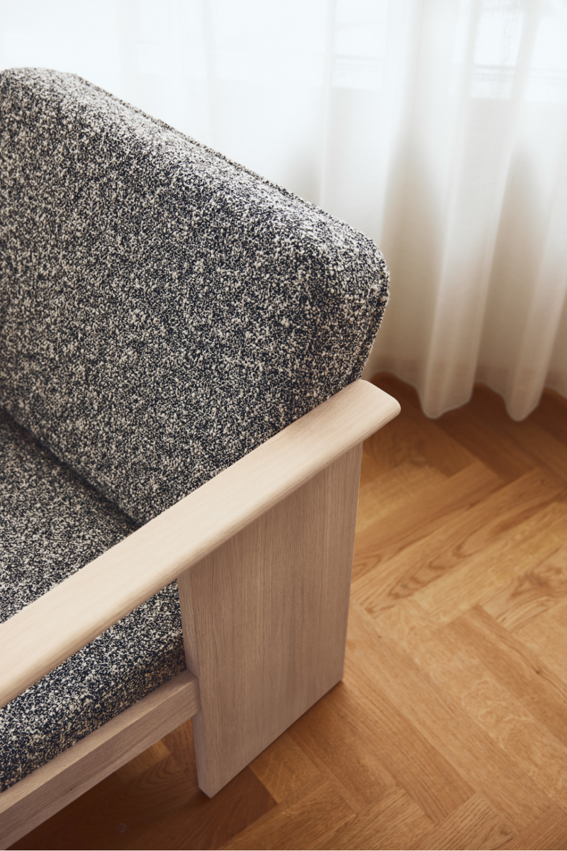 Gray Linen Lounge Chair | Form & Refine Block | Oroatrade.com